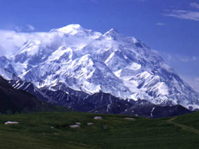 Photo of Denali's Muldrow Glacier, seen from the northeast