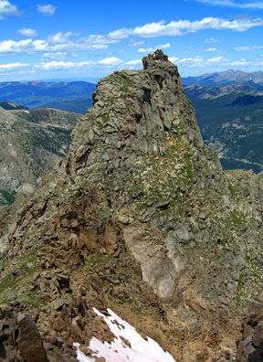 The summit of Point 13,212 seen from the false summit to the south