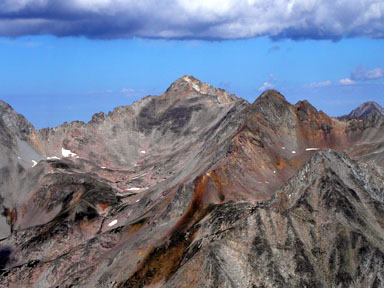 White Rock Mountain from Teocalli Mountain to the southeast