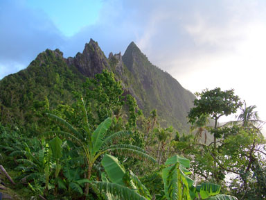 Leolo Ridge leading to Tumu Mountain, Ofu's highest peak