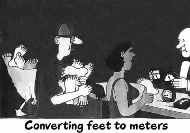 Converting feet to meters