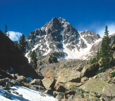The north face of Mount of the Holy Cross