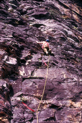 Gerry leading on Bluff Knoll's Northwest Face
